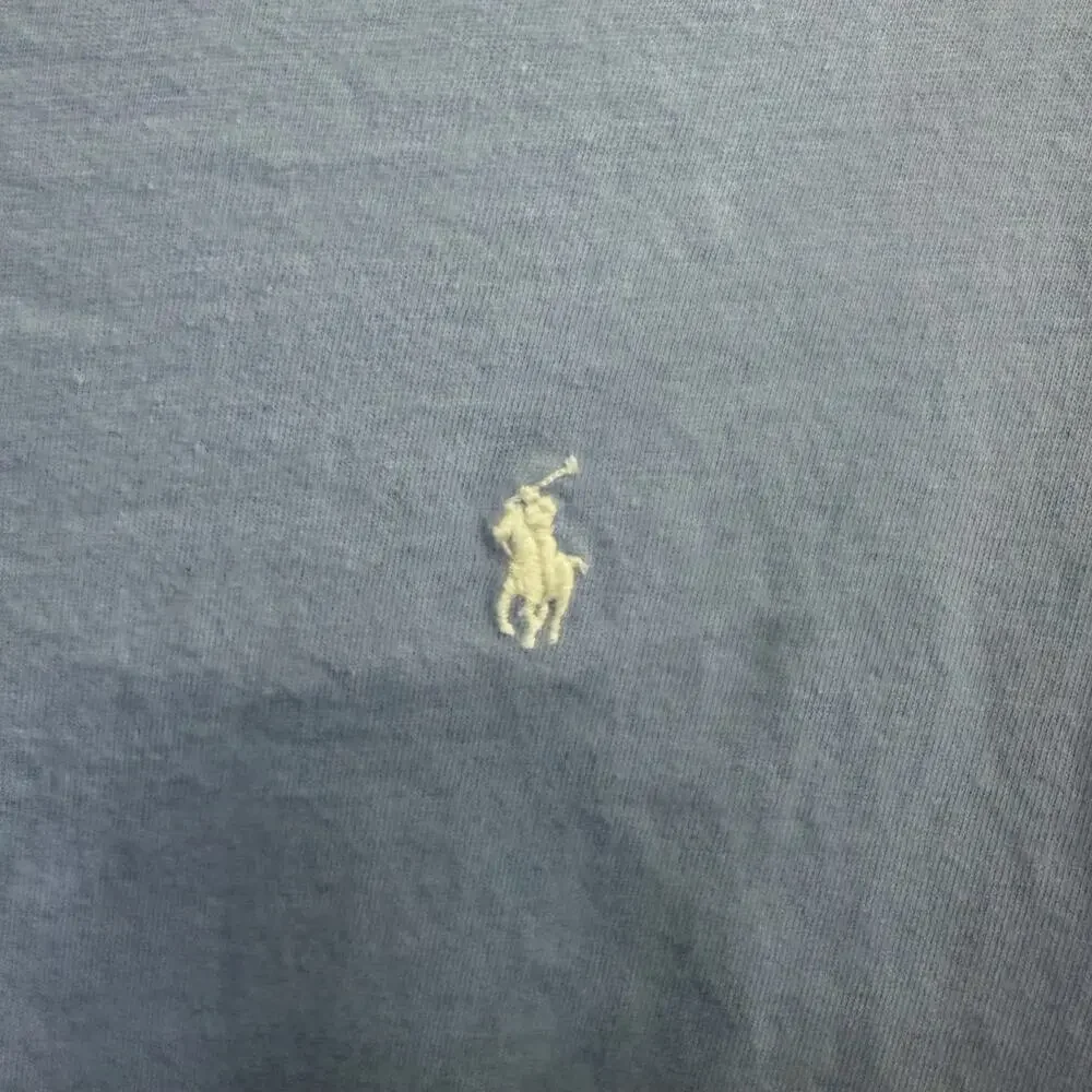 Polo Ralph Lauren Boys Baby Blue T-Shirt XL 18-20 Soft Wash White Pony